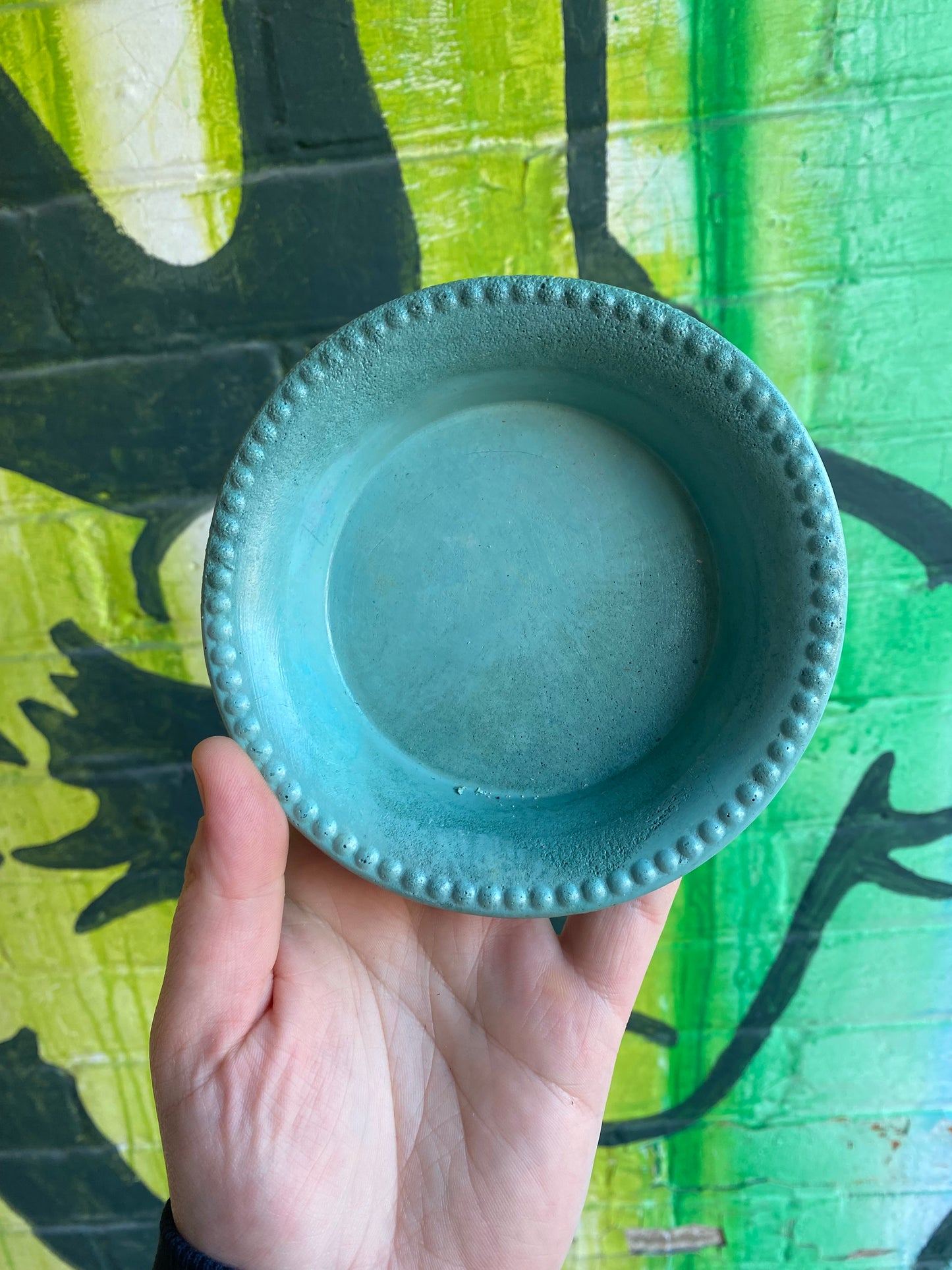 5" Concrete Tapered Pot Light Blue