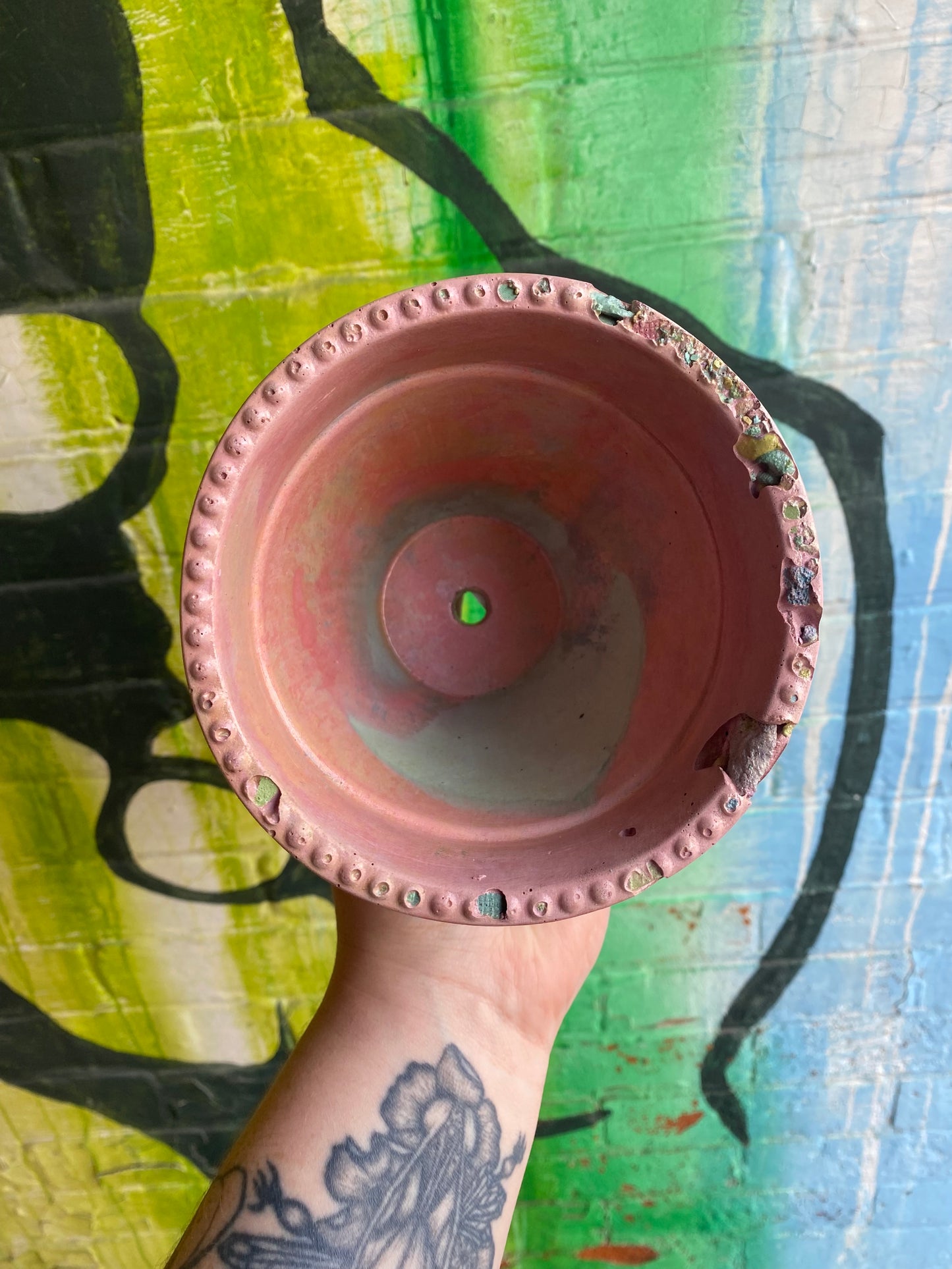 5" Concrete Tapered Pot Cotton Candy
