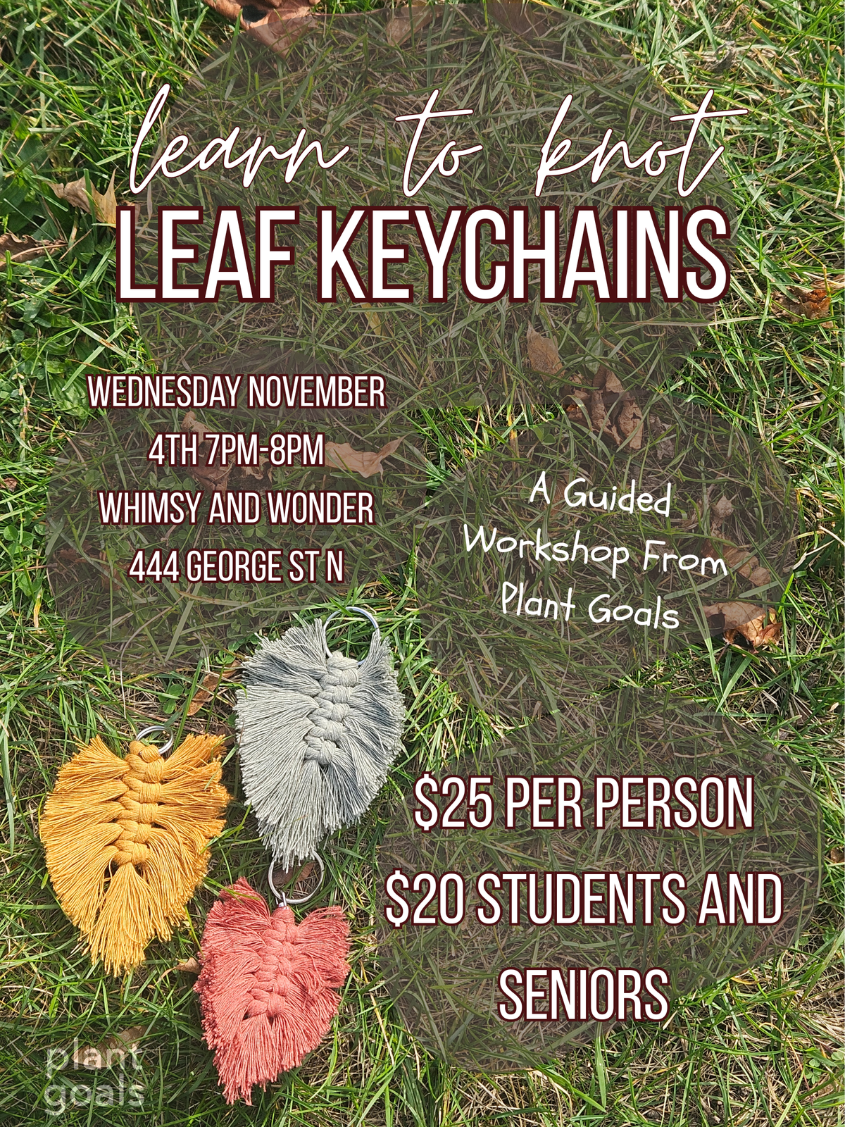 Leaf Keychain Macrame Workshop