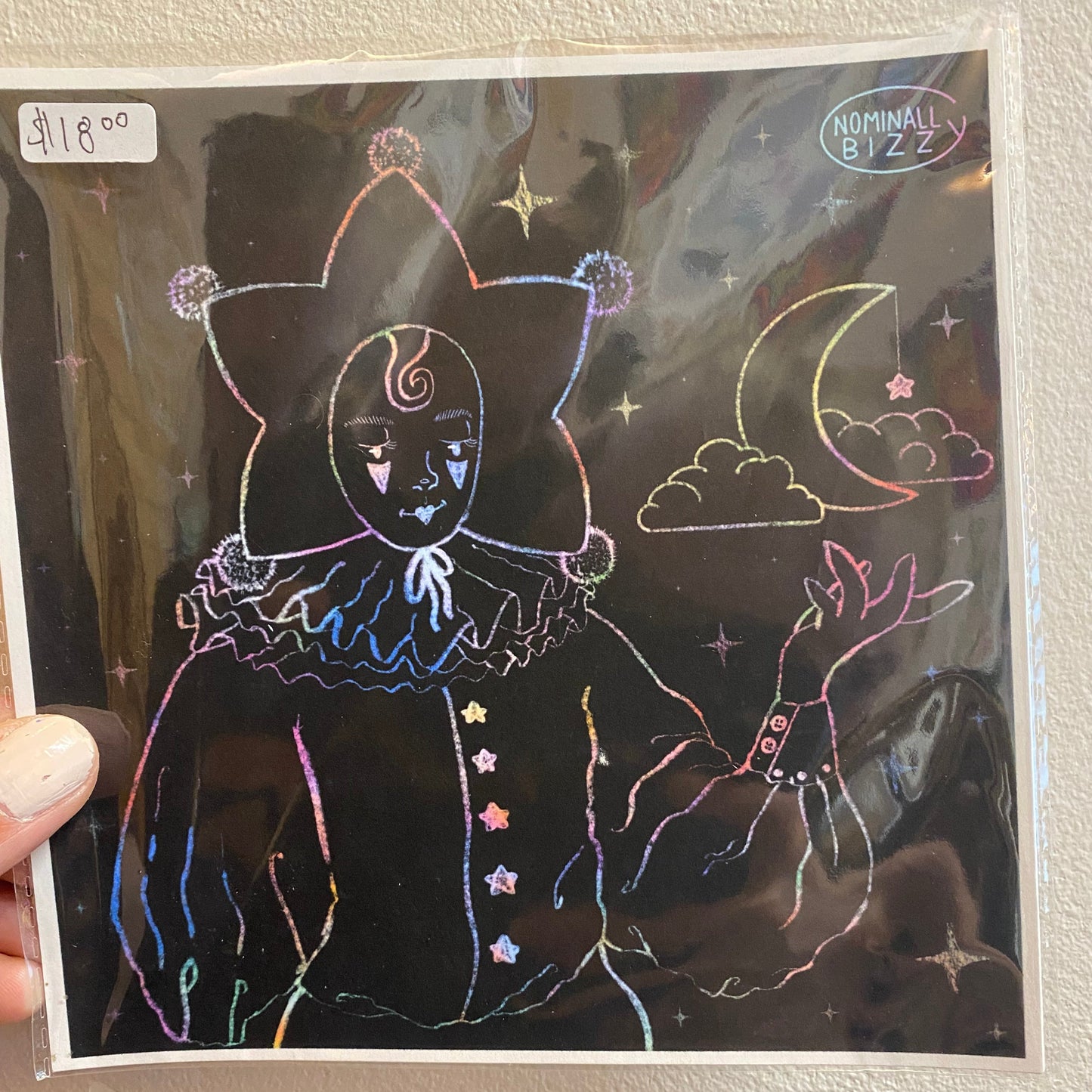 Clown Portrait 6”x6” Art Print