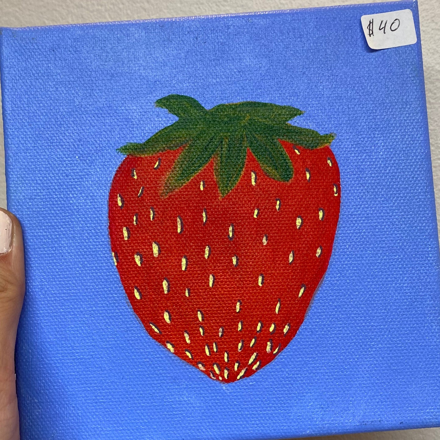 Strawberry canvas art