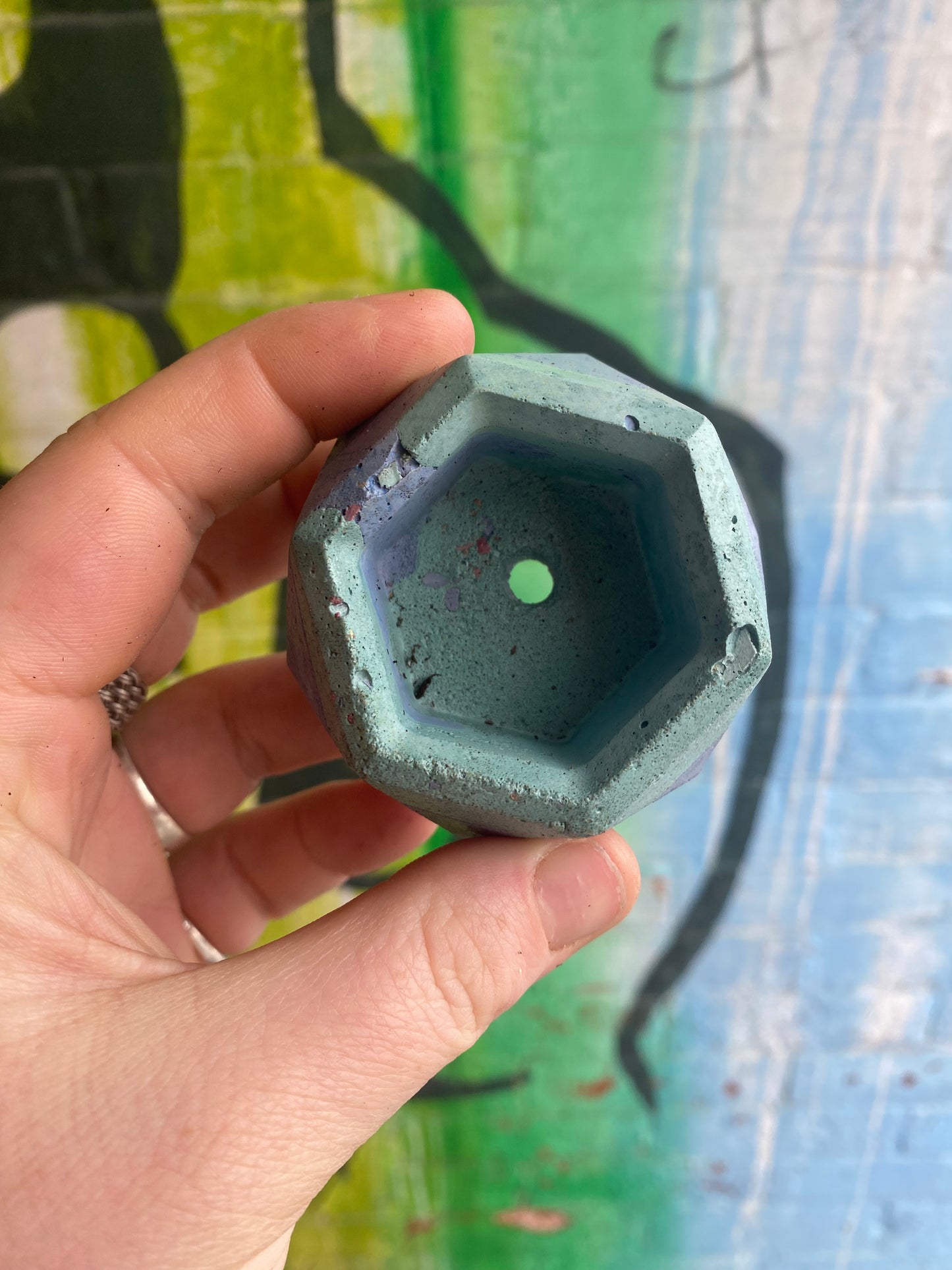 Hexagon 1.5” concrete planter