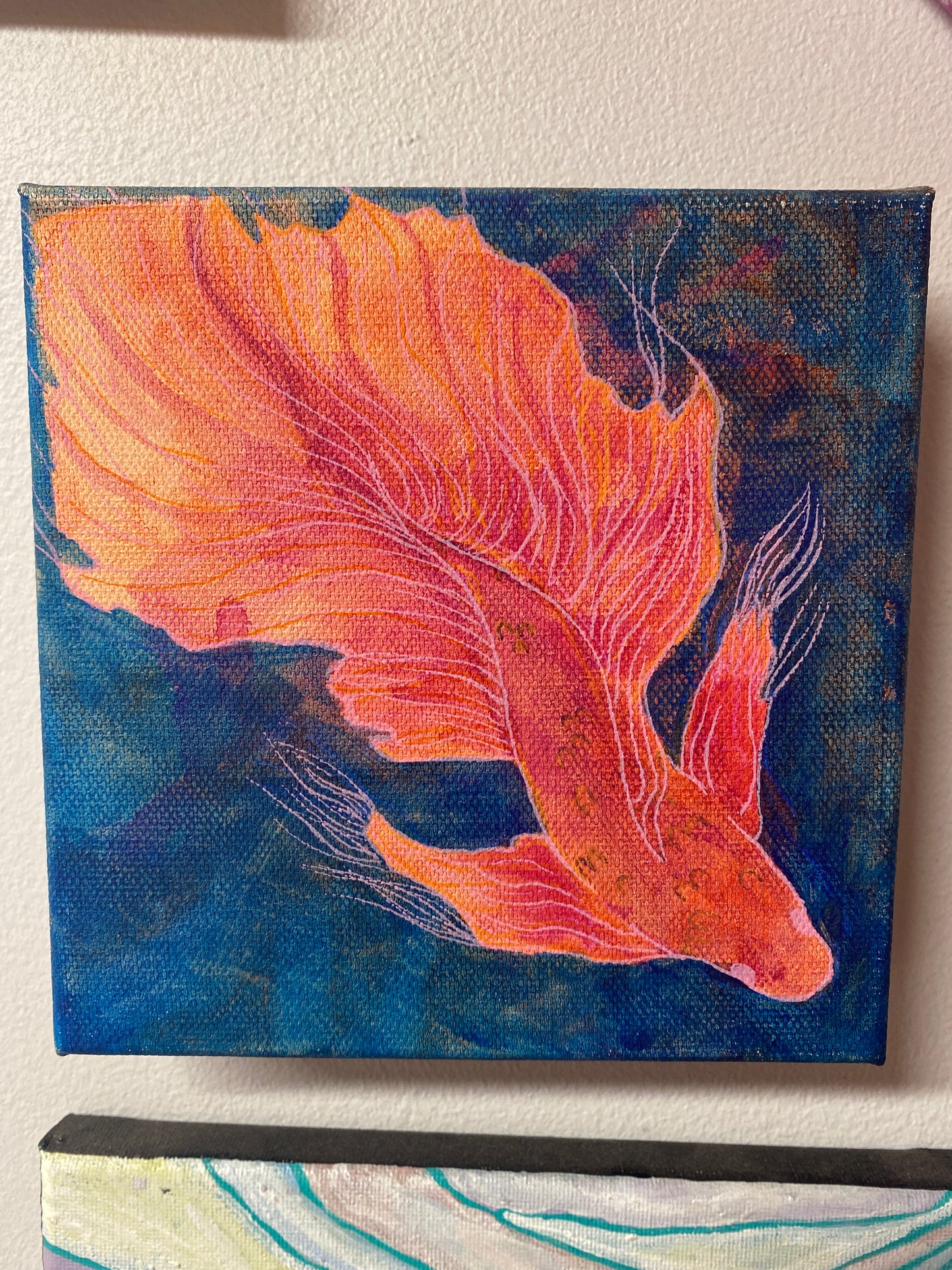 Beta Profile Canvas Art 6"x6"