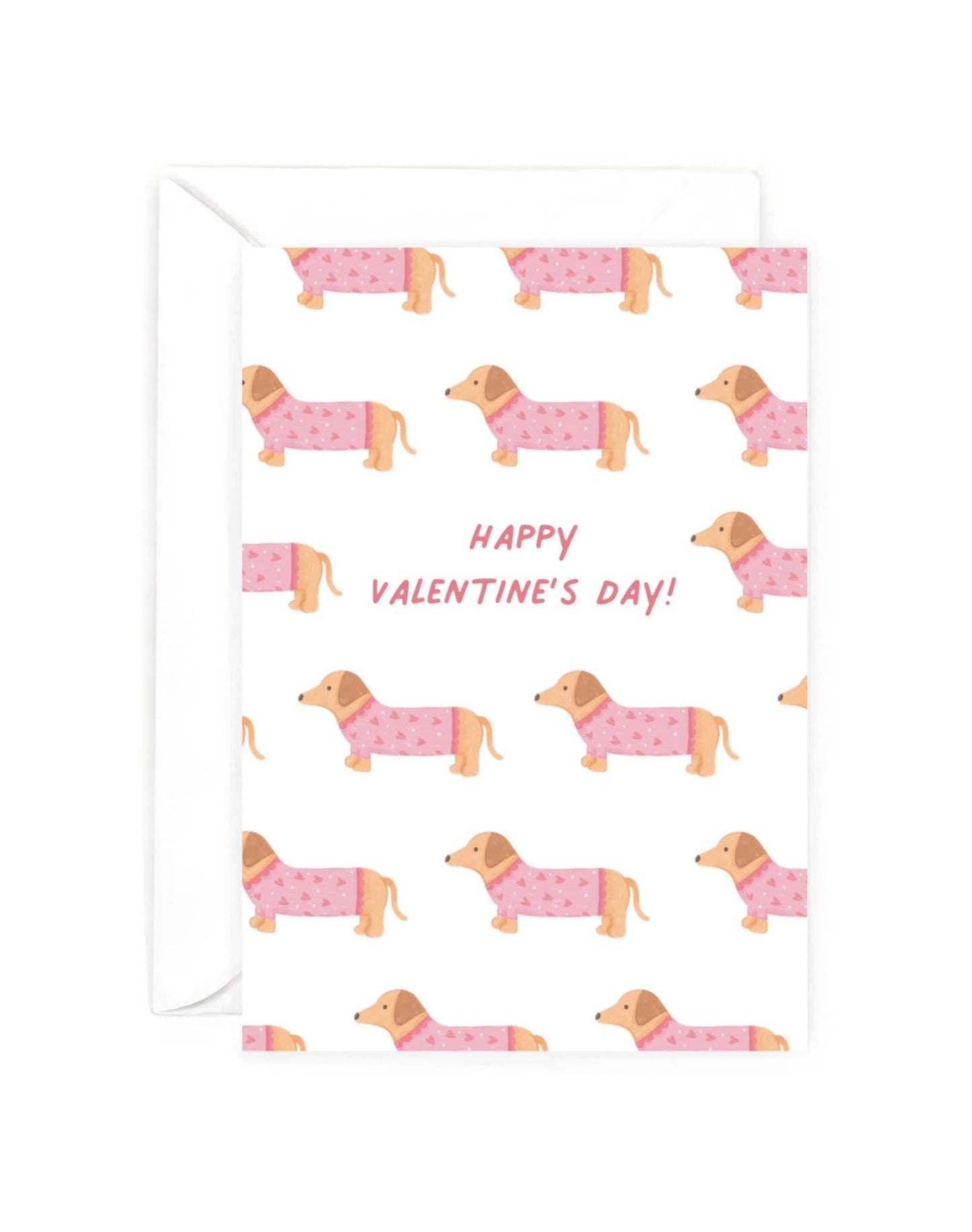 Plant Goals Plant Shop Dachshund Valentine's Day Greeting Card