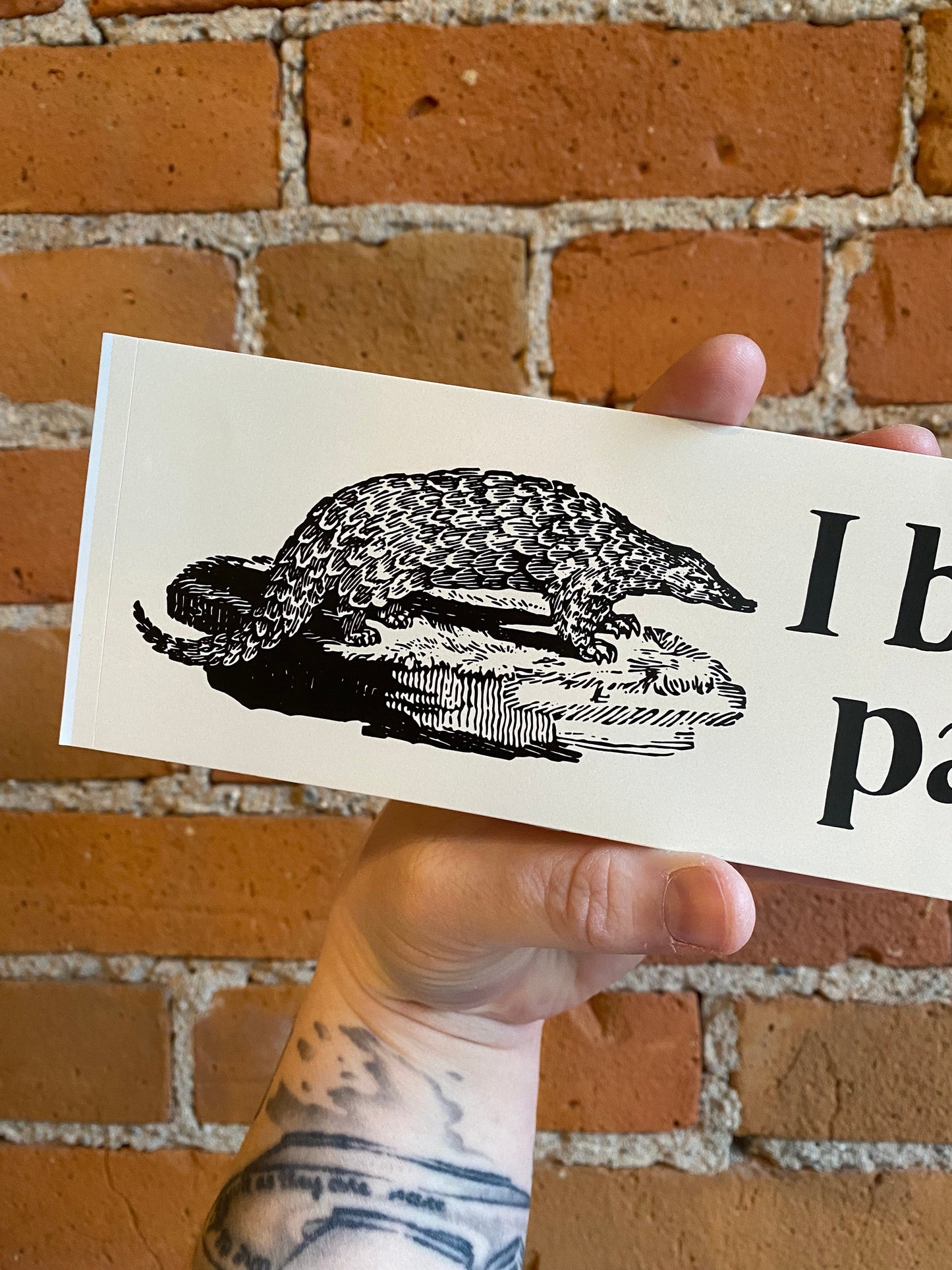 Plant Goals Plant Shop I Brake For Pangolins Bumper Sticker