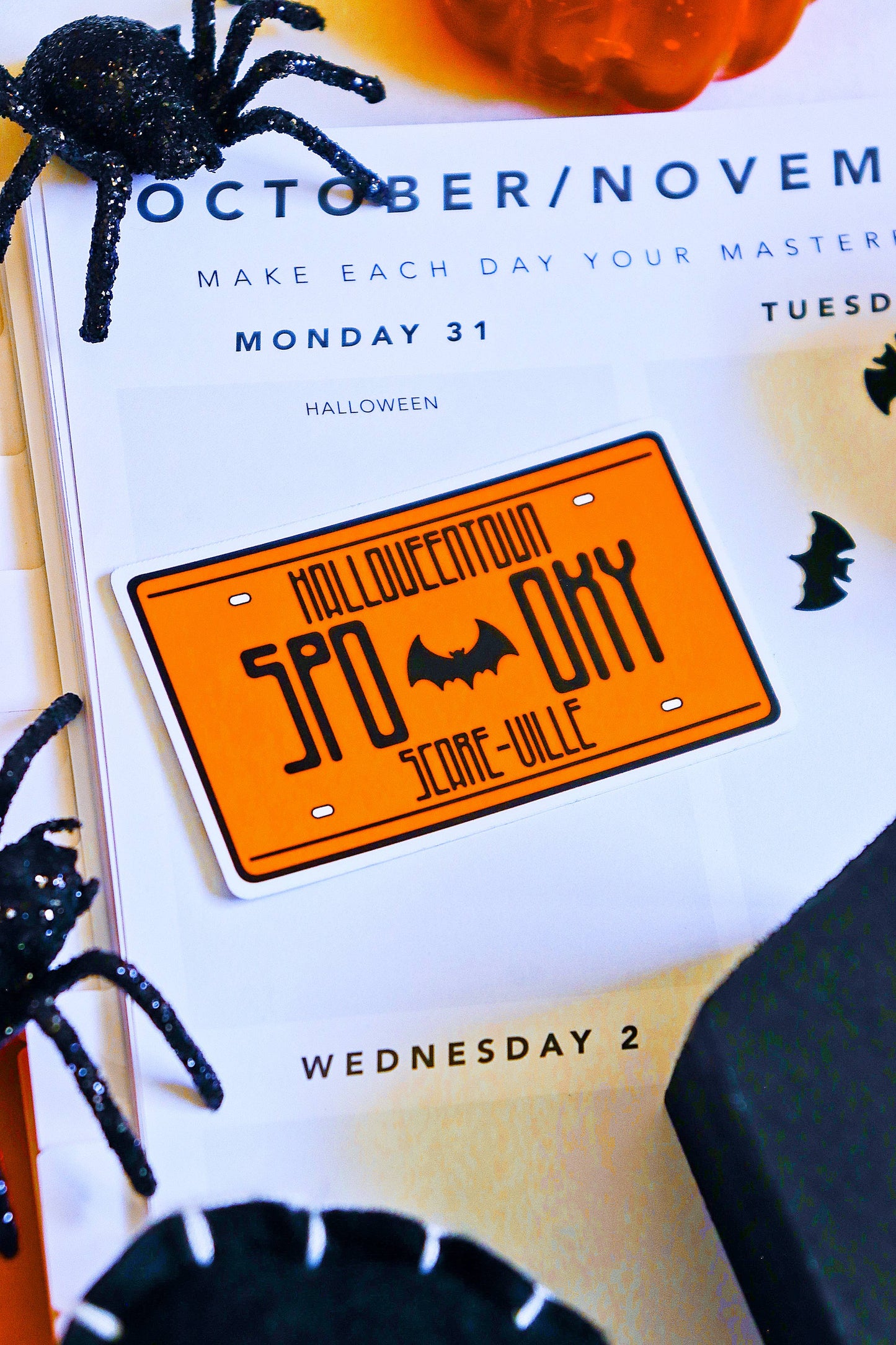 Plant Goals Plant Shop Spooky License Plate Sticker