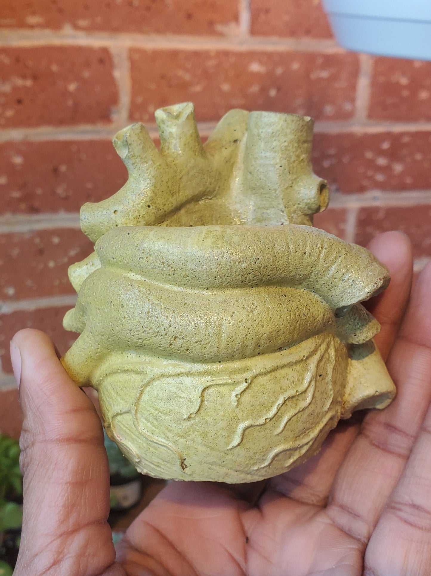 2.5" Concrete Heart Yellow