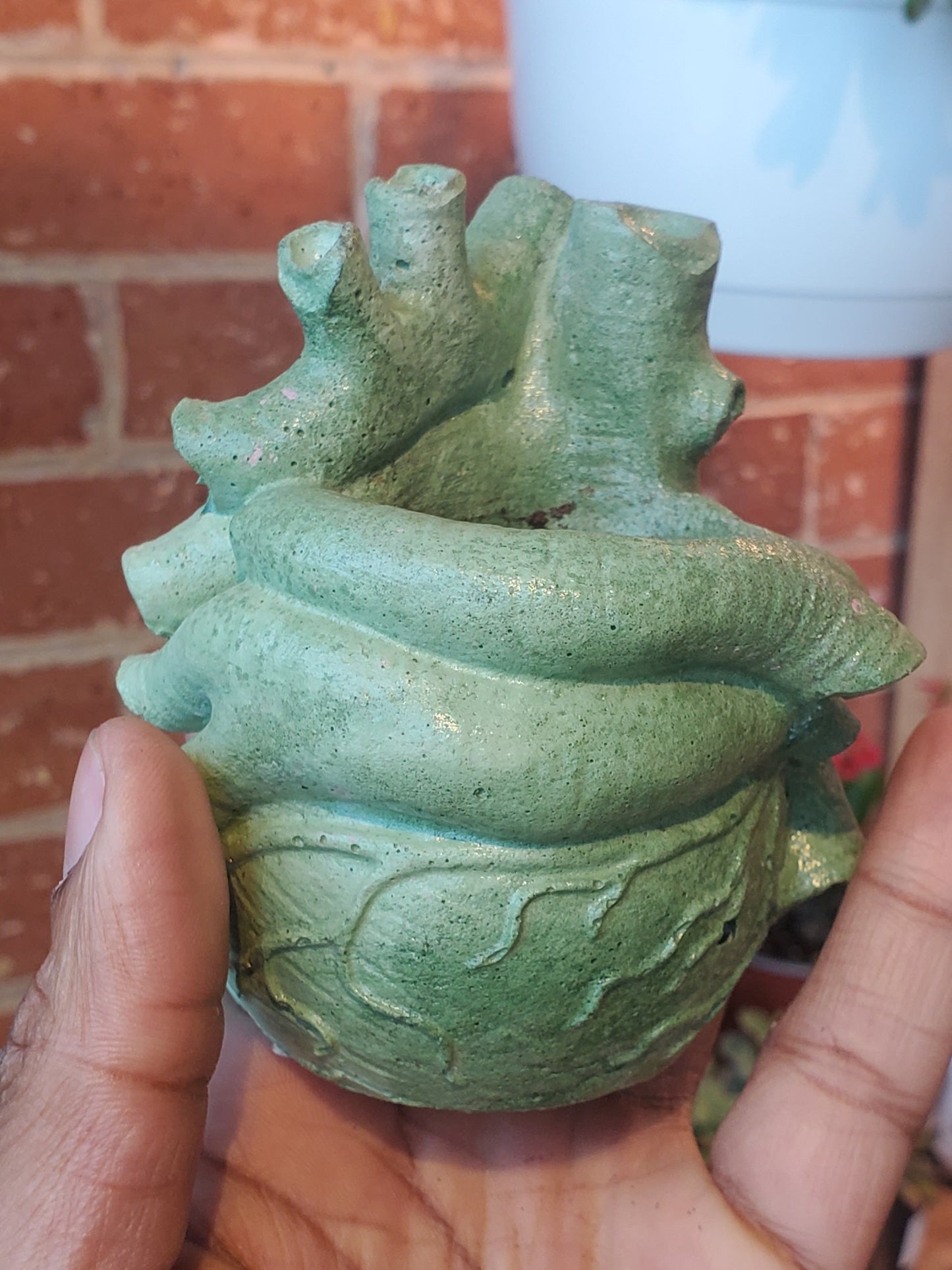 2.5" Concrete Heart Green