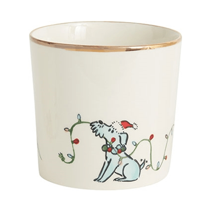 Plant Goals Plant Shop 4.5" Holly Hounds Potcover | Lights Up Pup