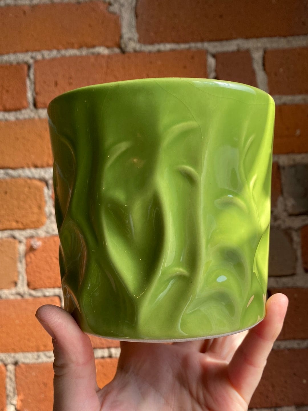 Plant Goals Plant Shop 4" Musta Potcover | Green Bamboo