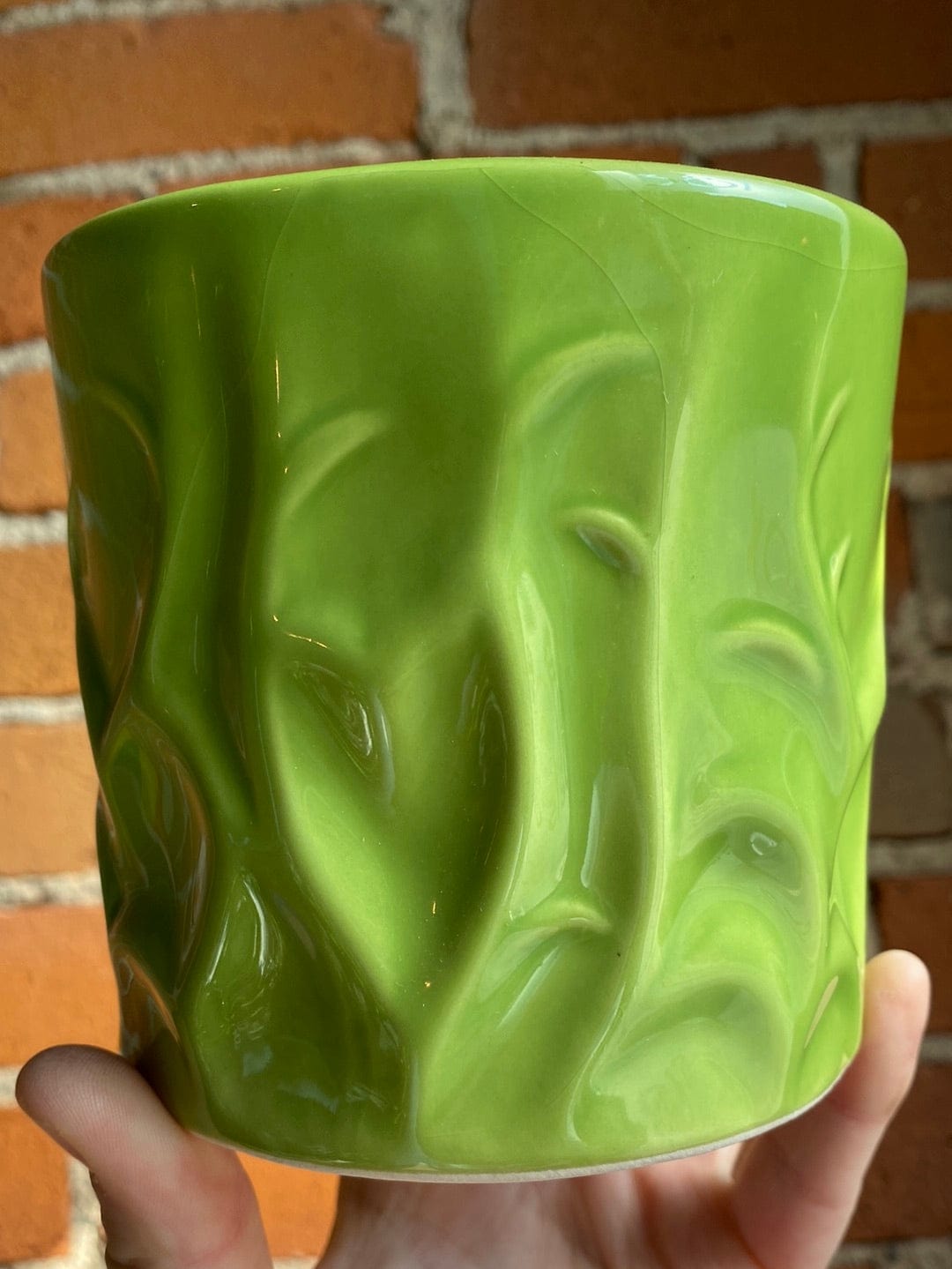 Plant Goals Plant Shop 4" Musta Potcover | Green Bamboo