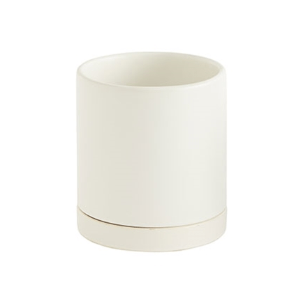 Plant Goals Plant Shop 5.25 x 5.75" Romey Pot | White