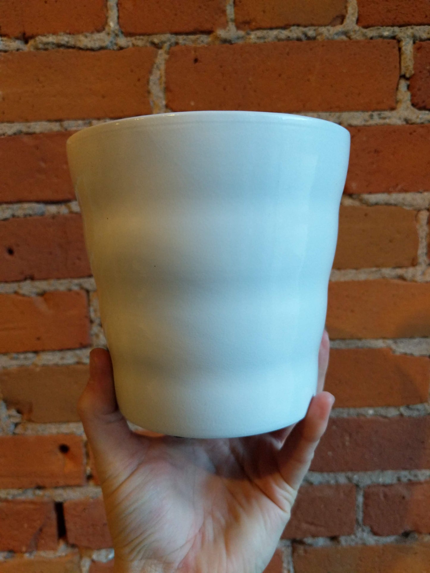 Plant Goals Plant Shop 5" Dawn Potcover | White