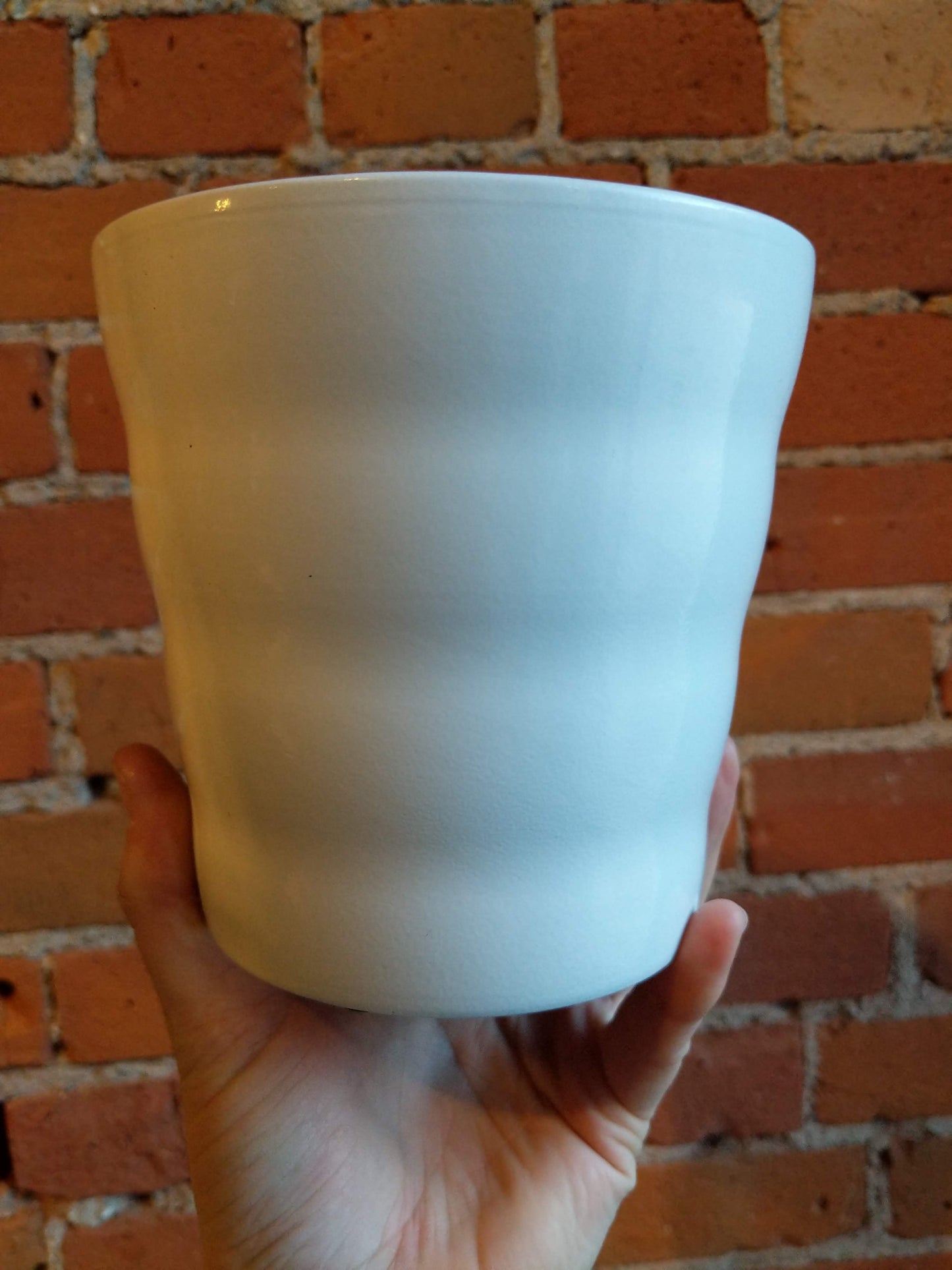 Plant Goals Plant Shop 5" Dawn Potcover | White