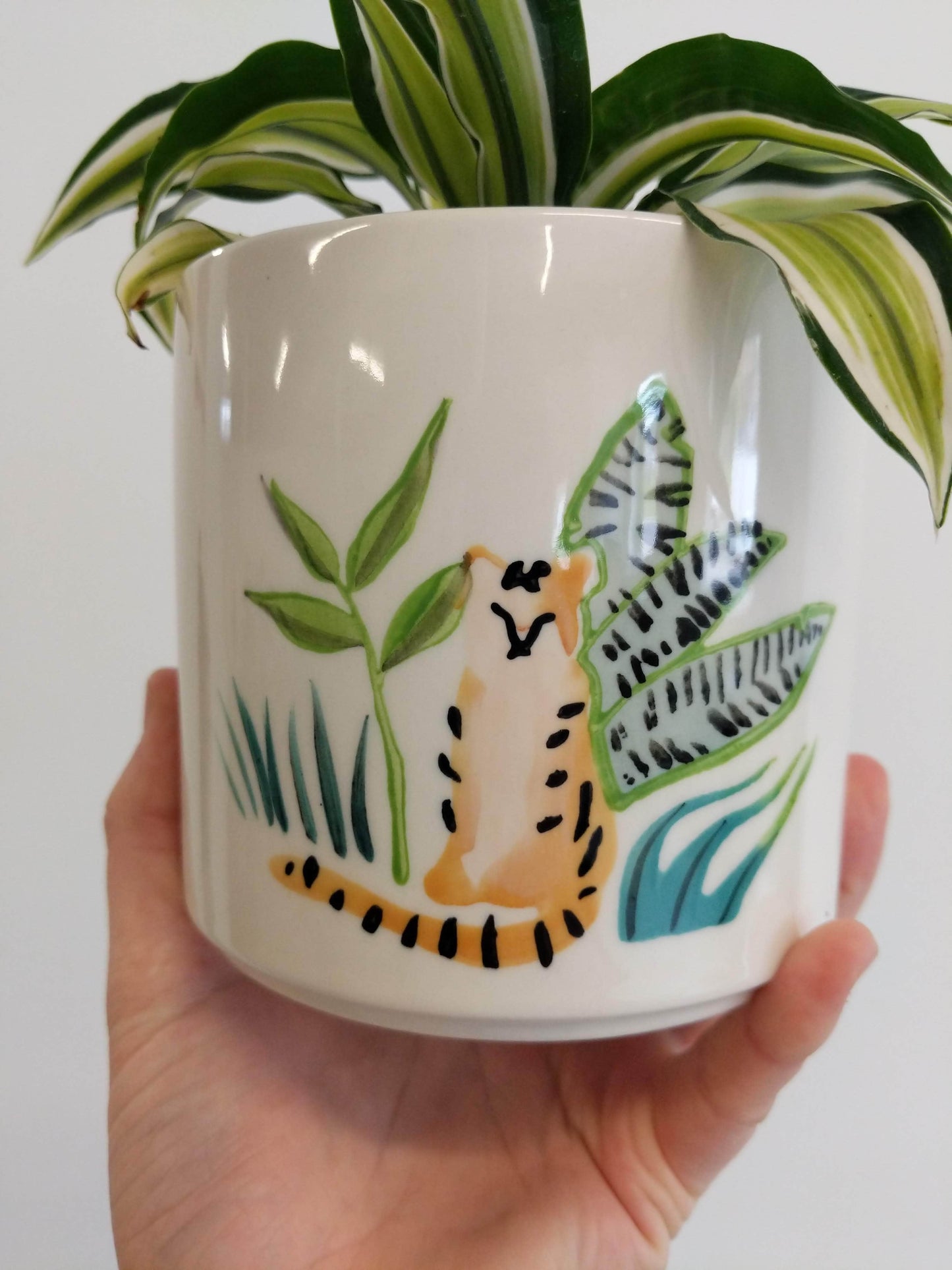 Plant Goals Plant Shop 5" x 4" Panthera Tiger Potcover