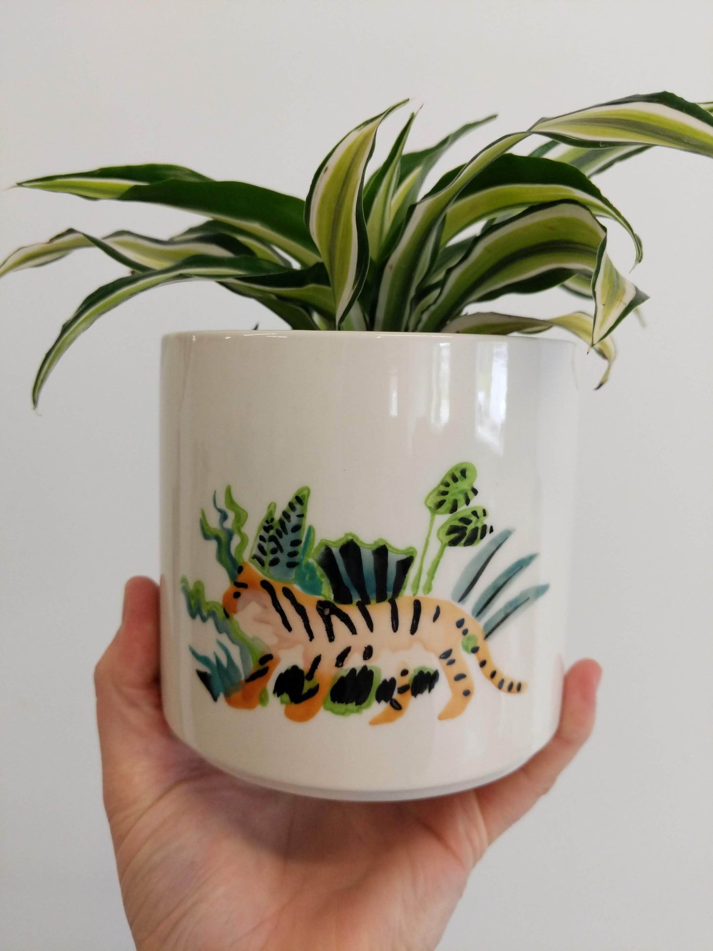 Plant Goals Plant Shop 5" x 4" Panthera Tiger Potcover