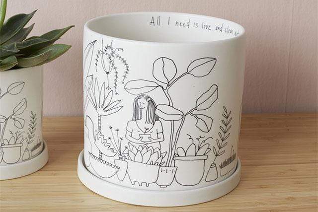 Plant Goals Plant Shop 7" Plant Lady Pot