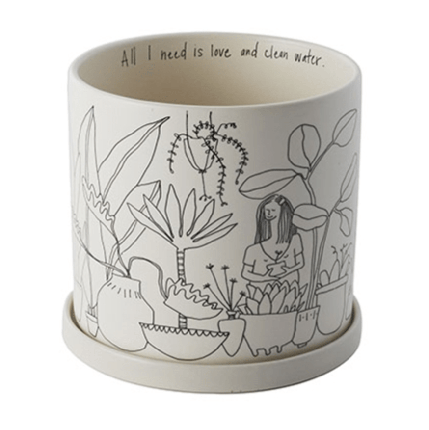 Plant Goals Plant Shop 7" Plant Lady Pot