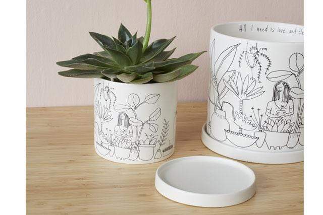 Plant Goals Plant Shop 7" Plant Lady Pot