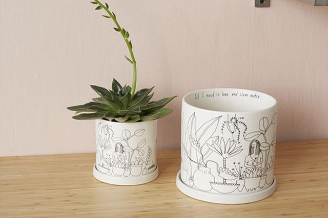 Plant Goals Plant Shop 7" Plant Lady Pot