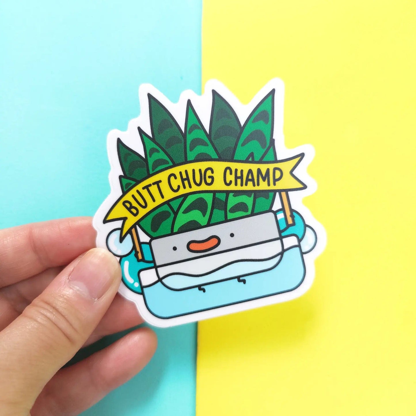 Plant Goals Plant Shop Butt Chug Champion | Vinyl Sticker