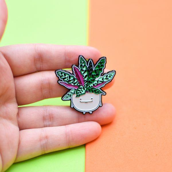 Plant Goals Plant Shop Calathea Rattlesake Soft Enamel Pin