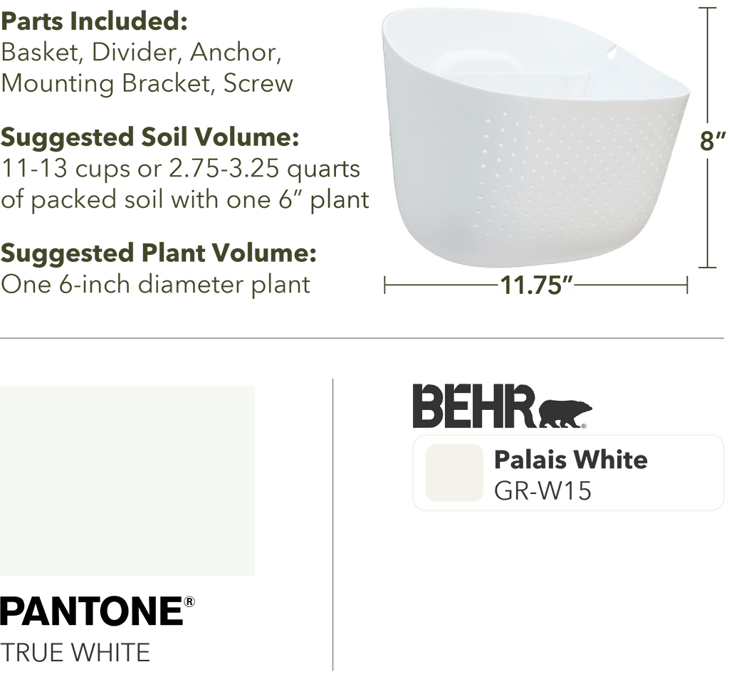 Plant Goals Plant Shop Eco White Wall Planter