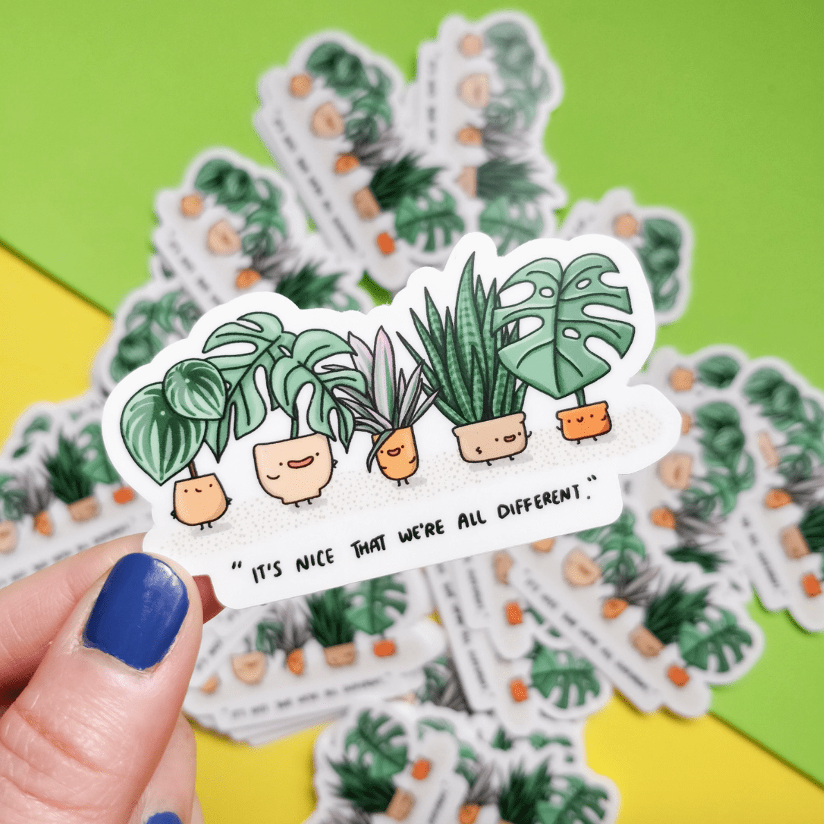 Plant Goals Plant Shop It's Nice That We're All Different | Vinyl Sticker