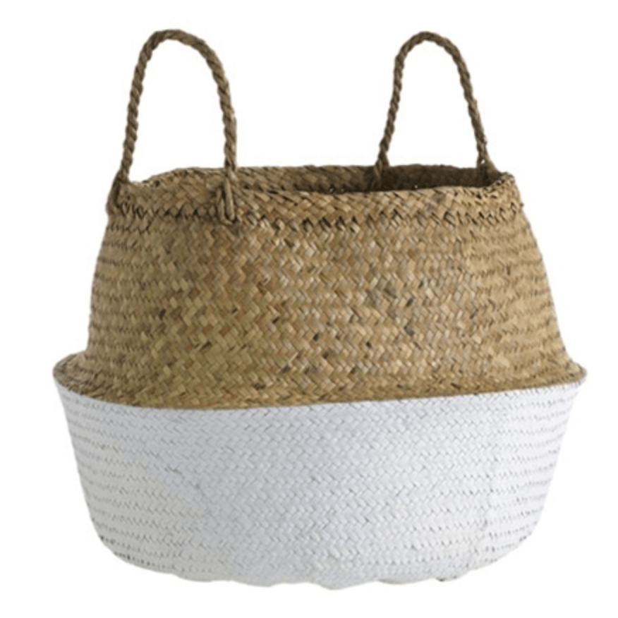 Plant Goals Plant Shop Large Yaya Basket | White