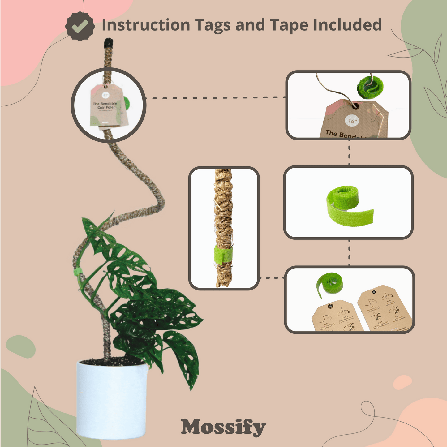 Plant Goals Plant Shop The Bendable Coir Pole™