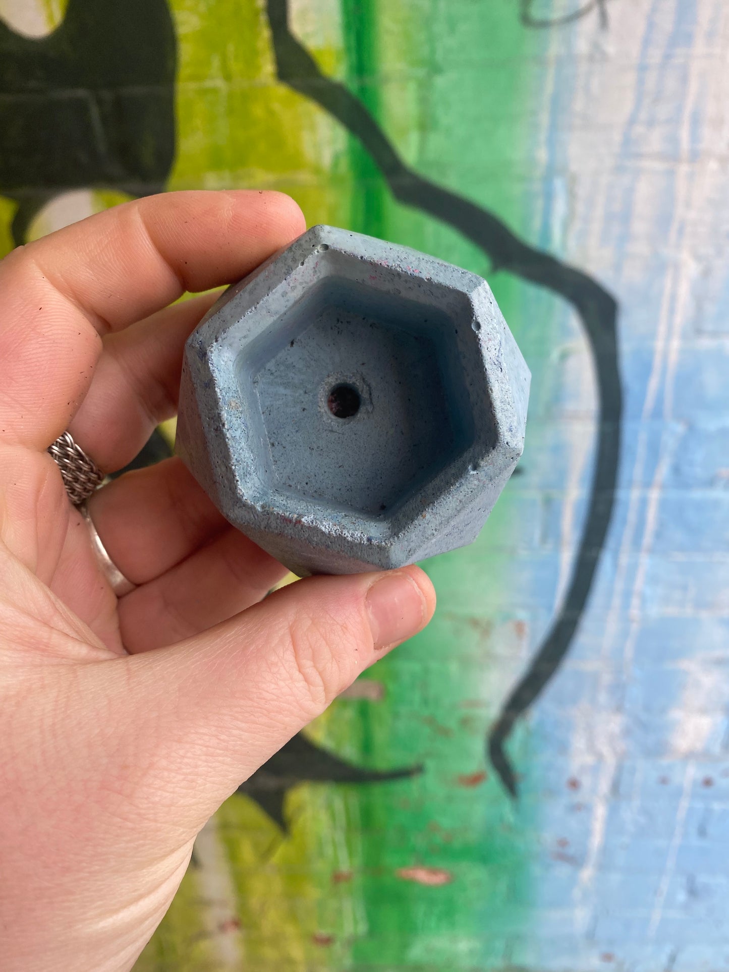 Hexagon 1.5” concrete planter