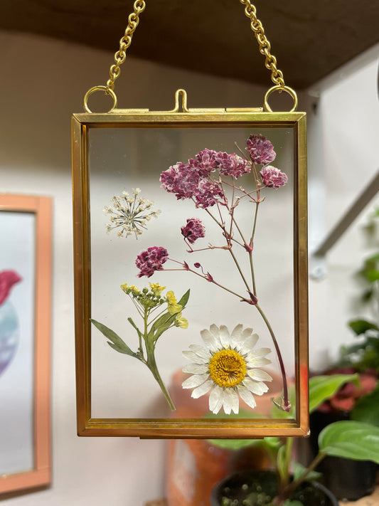 Pressed Flower Wall Hanging | Wild Flowers