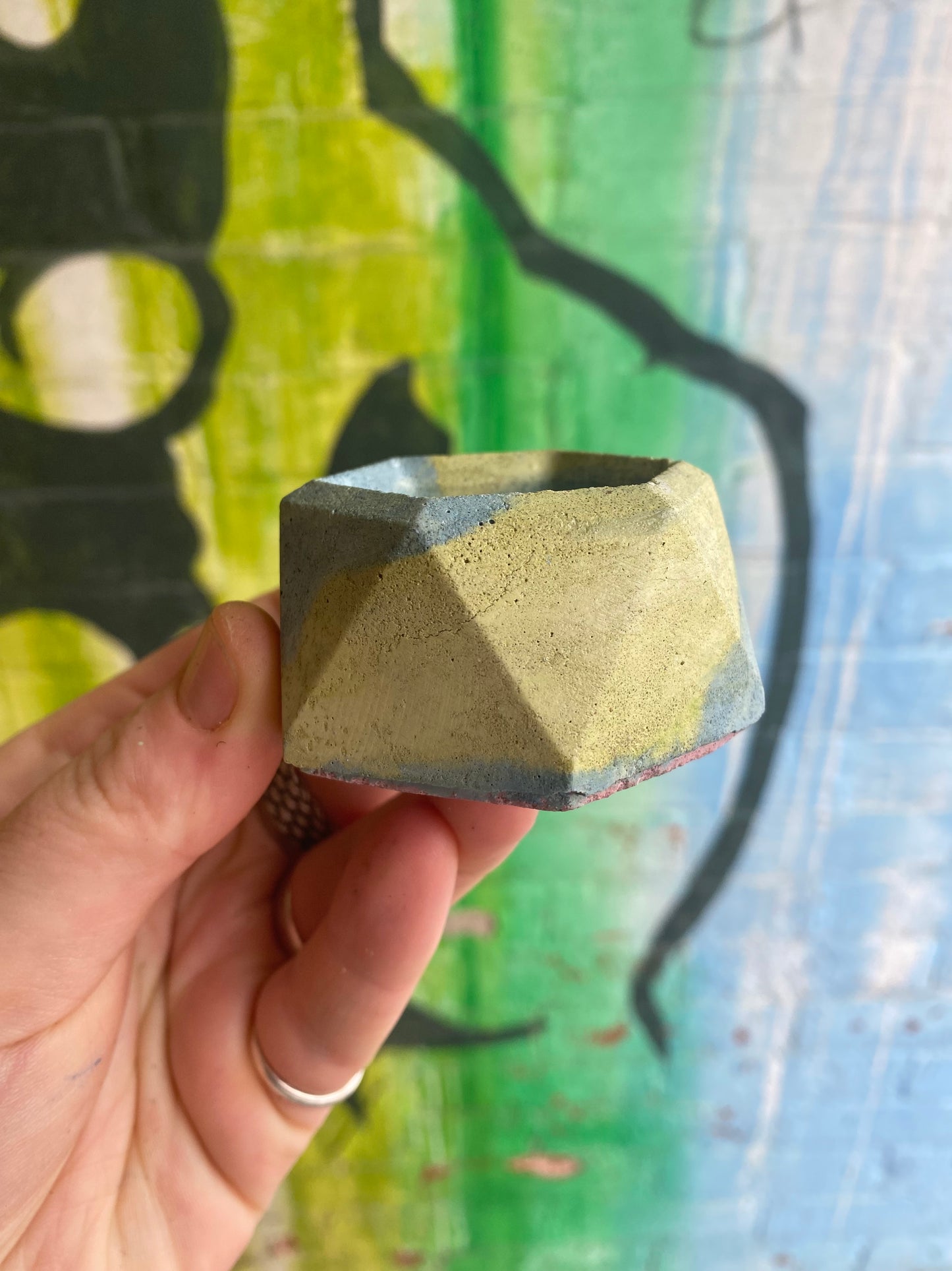 Hexagon 1.5” concrete planter