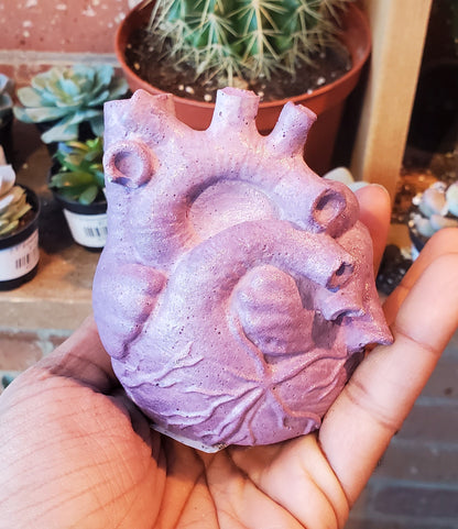 2.5" Concrete Heart Purple