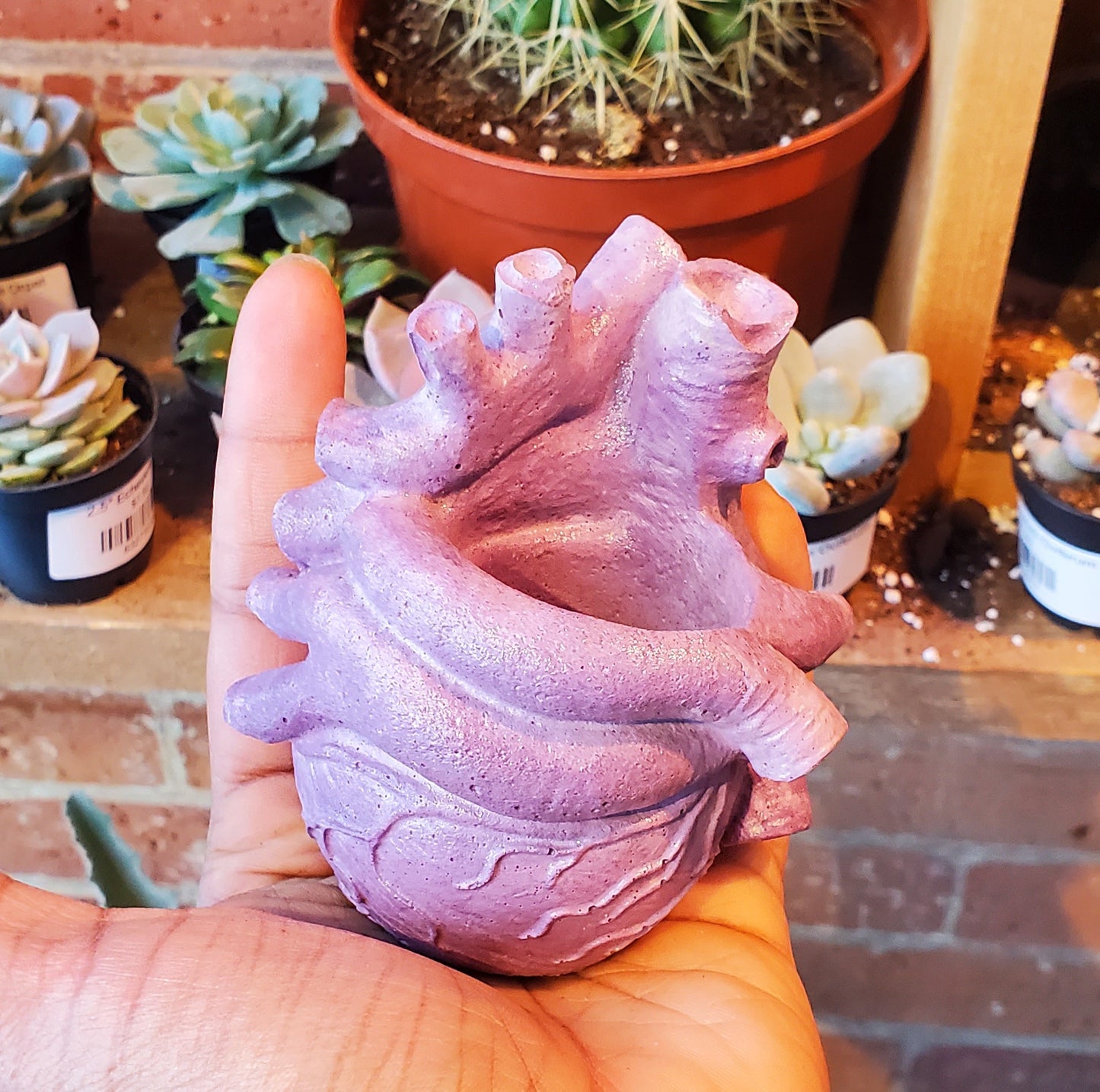 2.5" Concrete Heart Purple