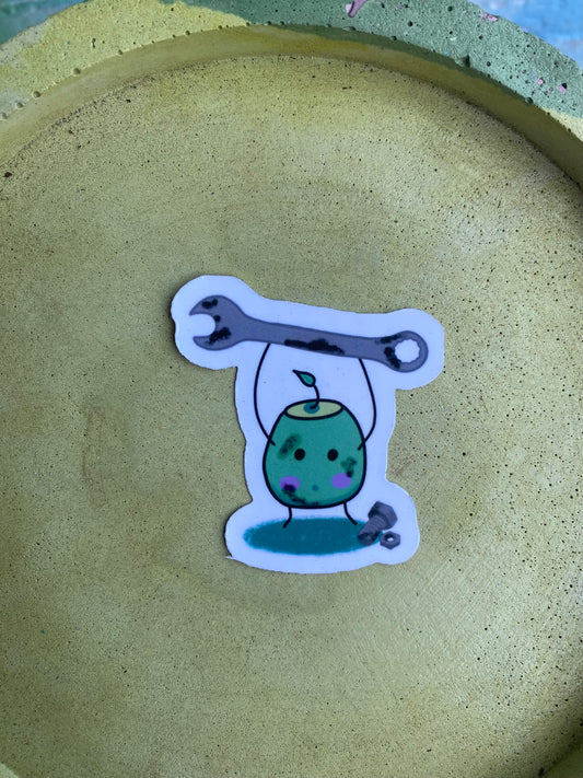 Junimo working hard sticker