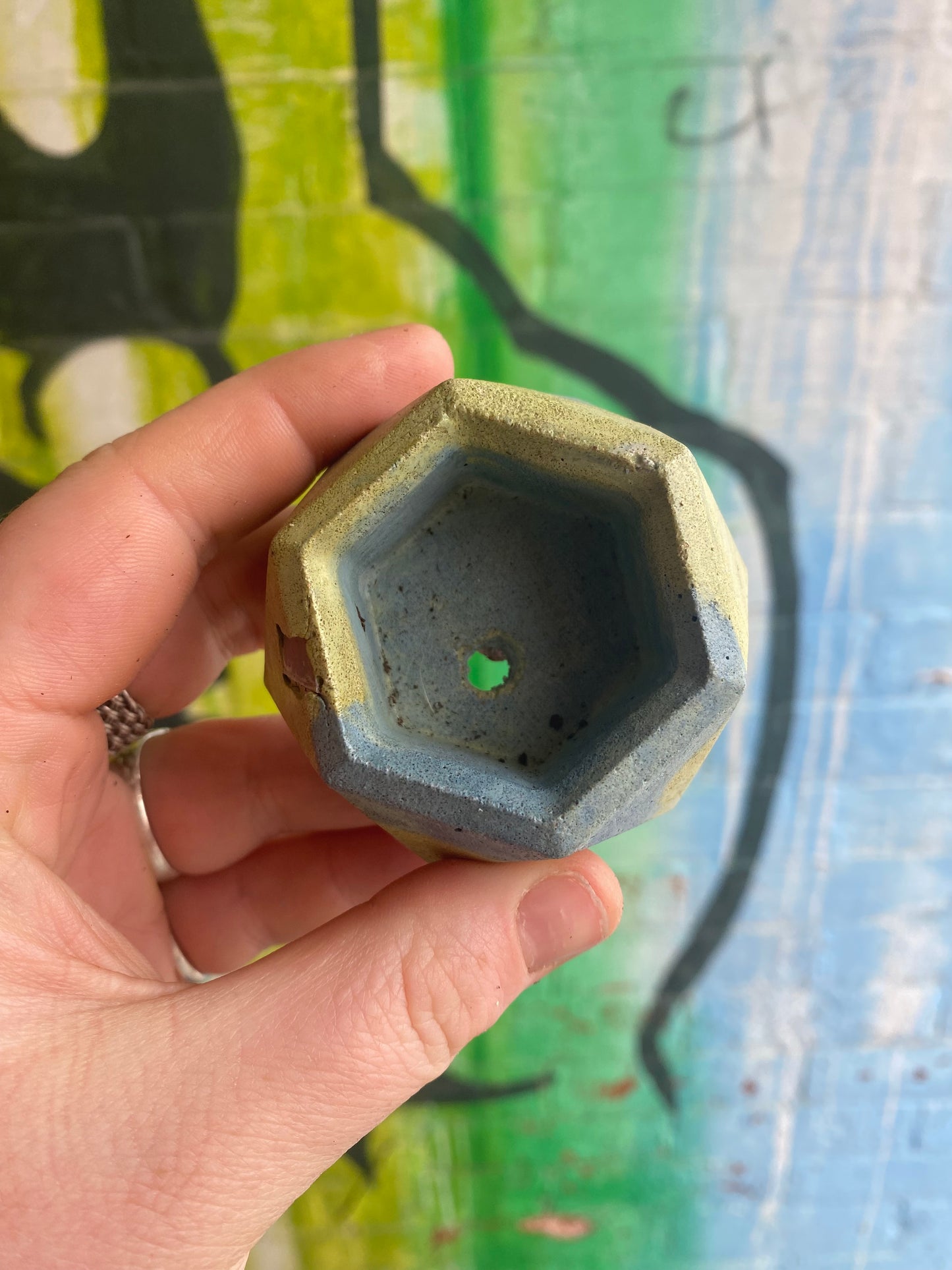 Hexagon 1.5” concrete planter