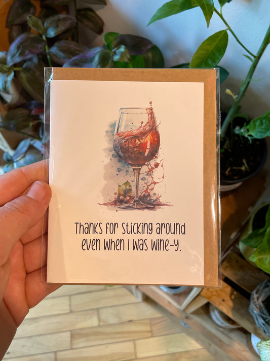 Wine-y Pun Card