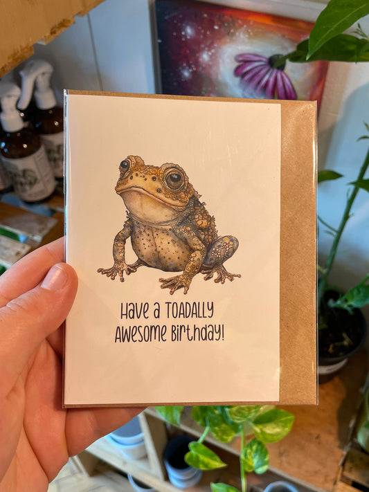 Toadally Birthday Card