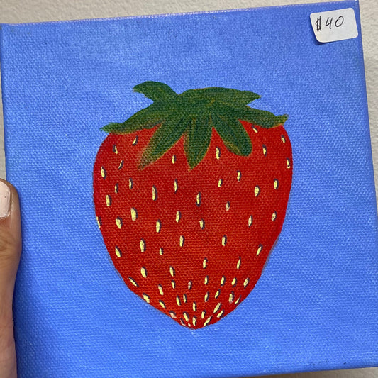 Strawberry canvas art