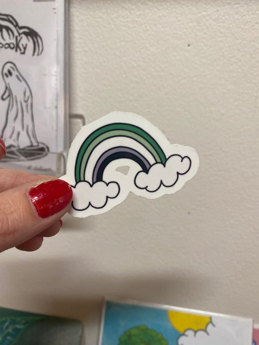 Aromantic rainbow sticker