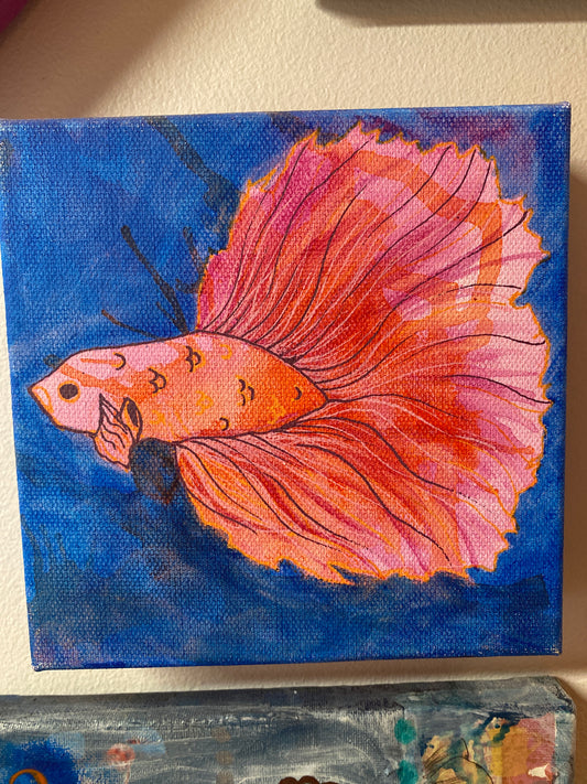 Beta Profile Canvas Art 6"x6"