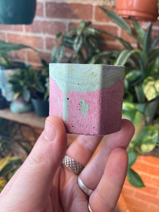 Octagon 2.5” concrete planter