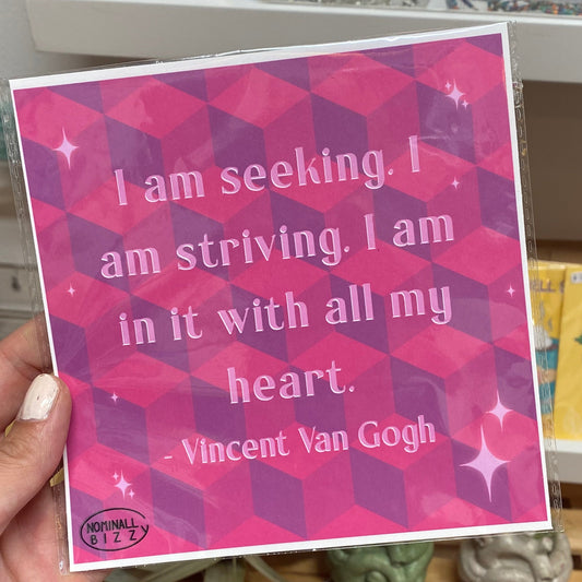 In It With All My Heart 6”x6” Art Print