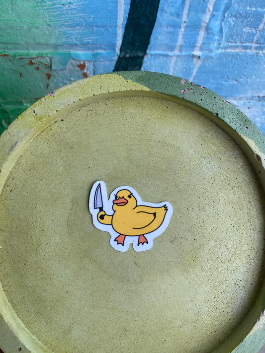 Duck w’ knife sticker