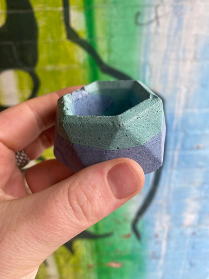 Hexagon 1.5” concrete planter