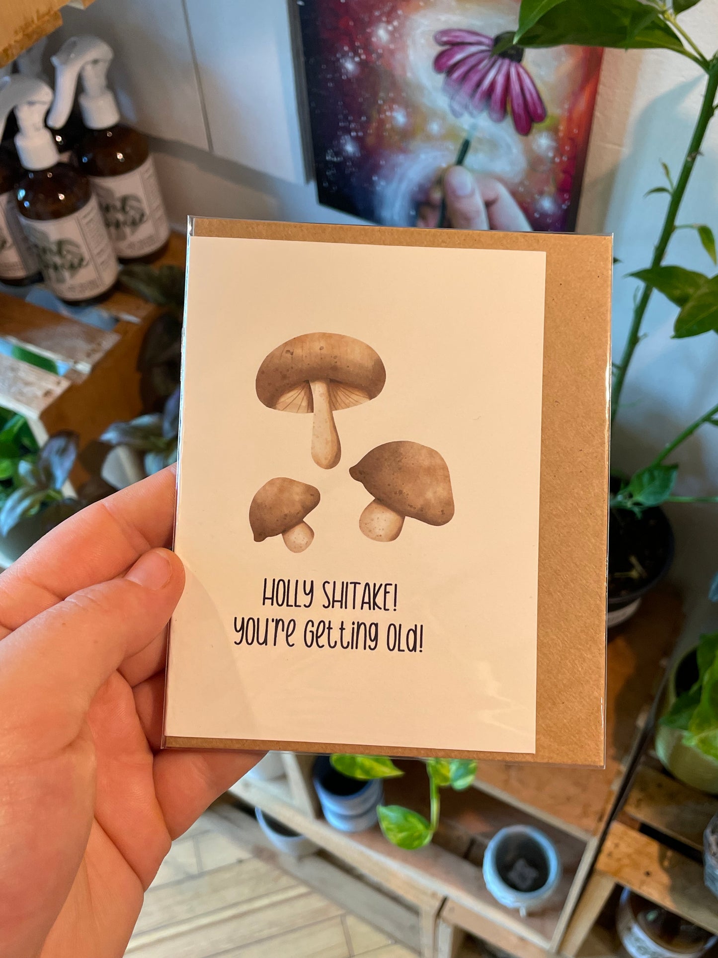 Holy Shitake! Pun Card