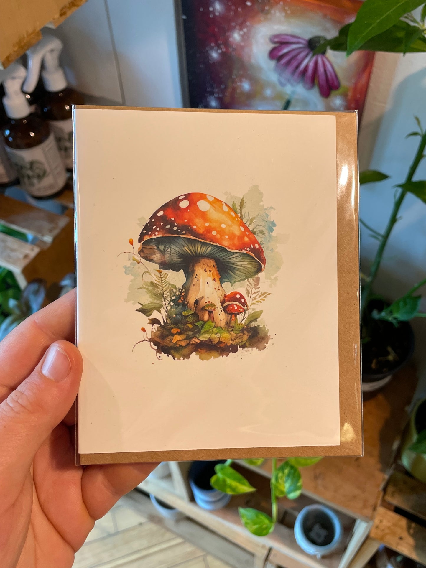 Toadstool Mushroom Card