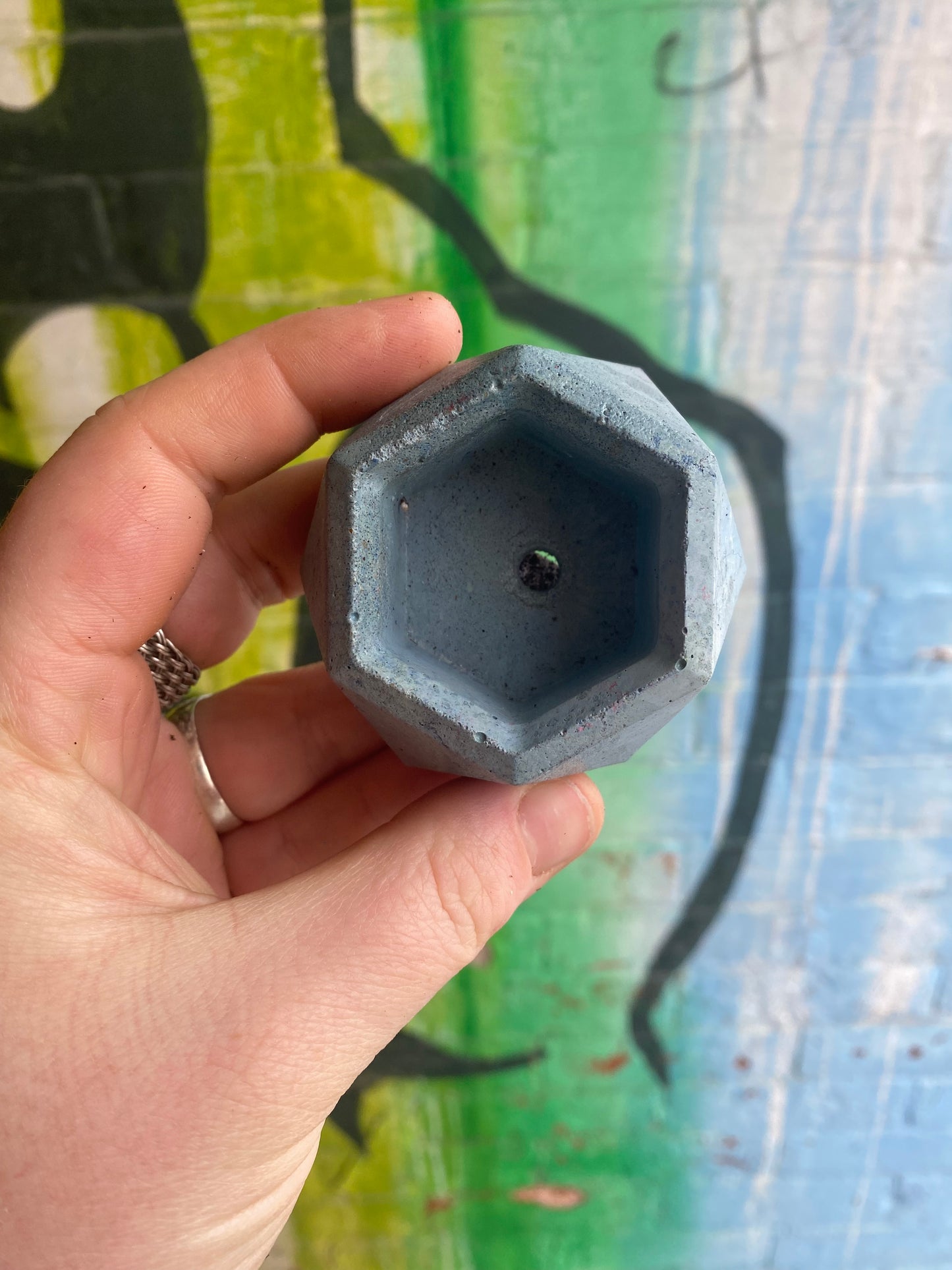 Hexagon 1.5” concrete planter