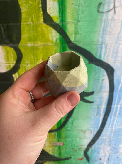 Rounded Octagon 1.5” concrete planter